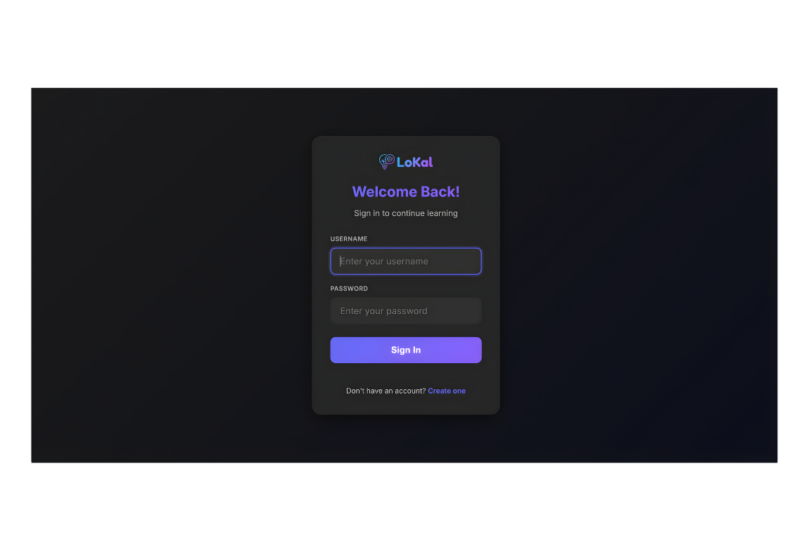 Login Screen