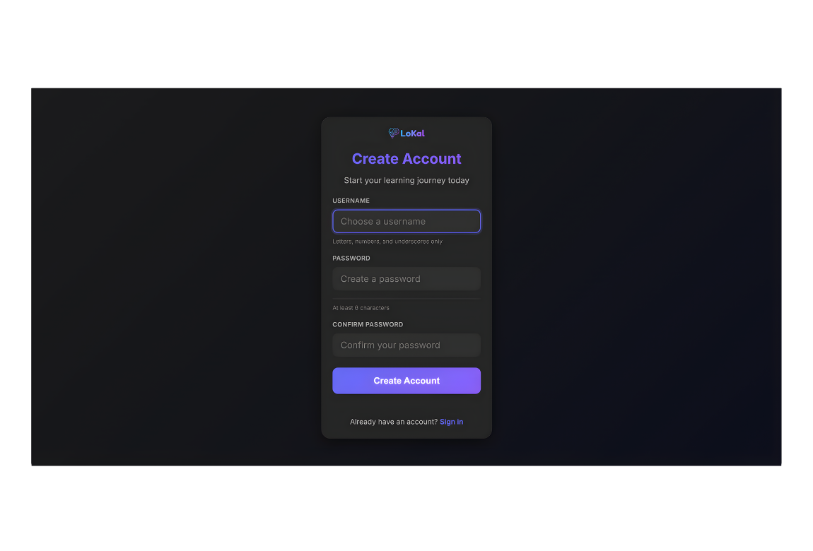 Create Account